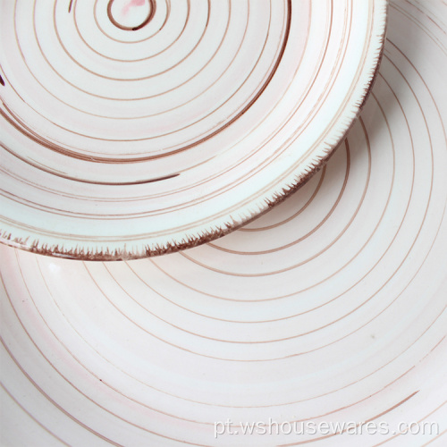 Tabela de mesa de cerâmica de luxo personalizada Sobremesa do restaurante